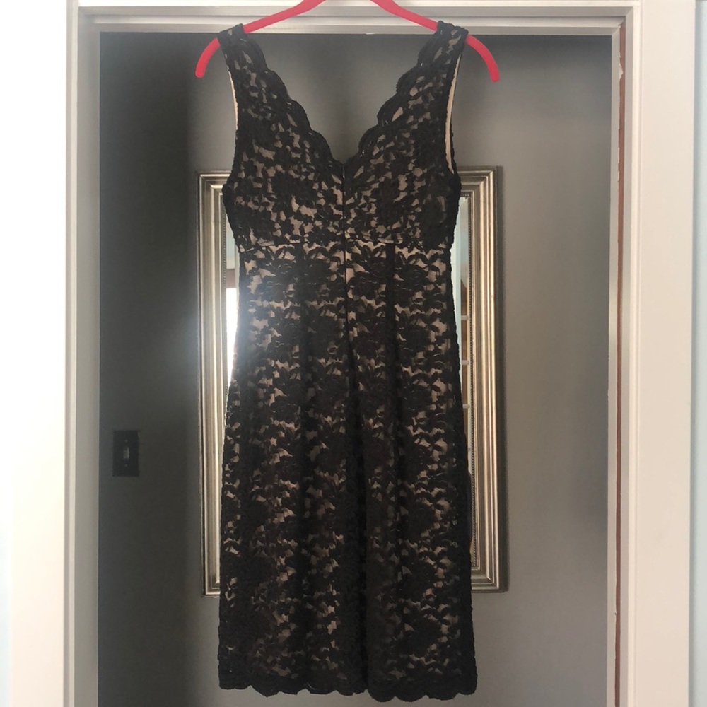 Black Lace Short Dress - Picture 2 of 2